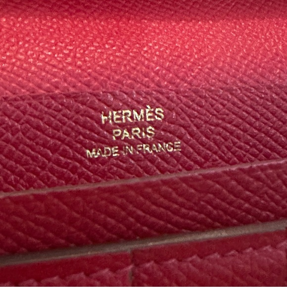 Authentic HERMES Bearn Wallet Rouge - Picture 10 of 12